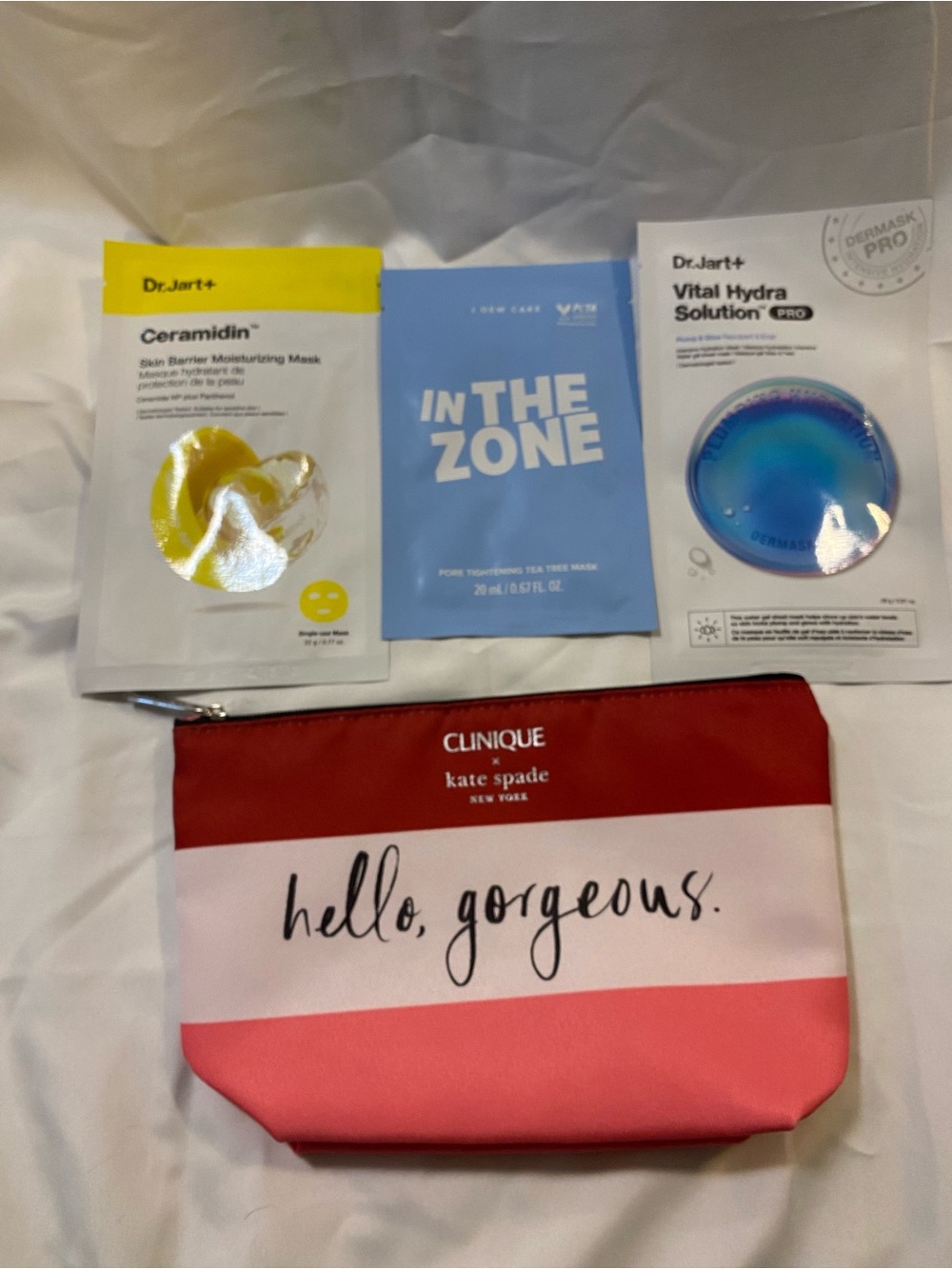 Clinique  'hello, gorgeous.' Cosmetic Pouch with face mask trio